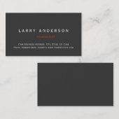 Minimaal eenvoudig grijs gewoon consultant Visitek Visitekaartje (Voorkant / Achterkant)