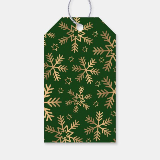 Minimaal Eenvoudig Groen Goud Vrolijk Kerstmis Cadeaulabel (Achterkant)