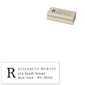 Minimaal Eenvoudig Initiaal Retouradres Rubberstempel (Gestempeld)