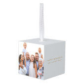 Minimaal eenvoudig | Kerstfamilie Fotofeestdag Decoratie (Achter hoekig)