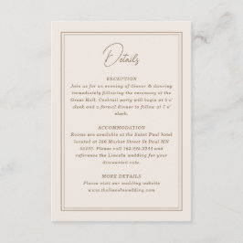 Minimaal eenvoudig  Lijst Informatiekaartje