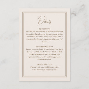 Minimaal eenvoudig  Lijst Informatiekaartje