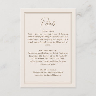 Minimaal eenvoudig  Lijst Informatiekaartje