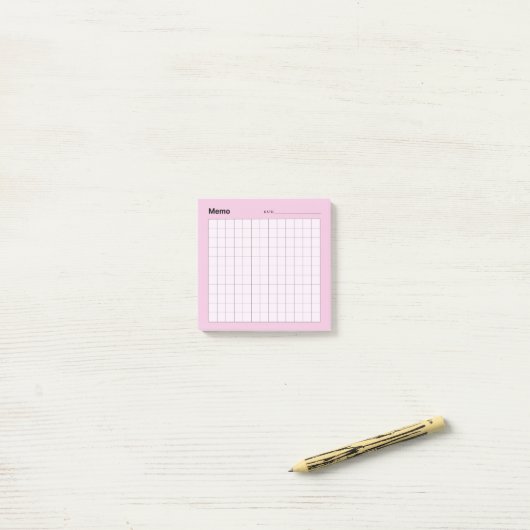 Minimaal eenvoudig memo-raster post-it® notes (Op bureau)
