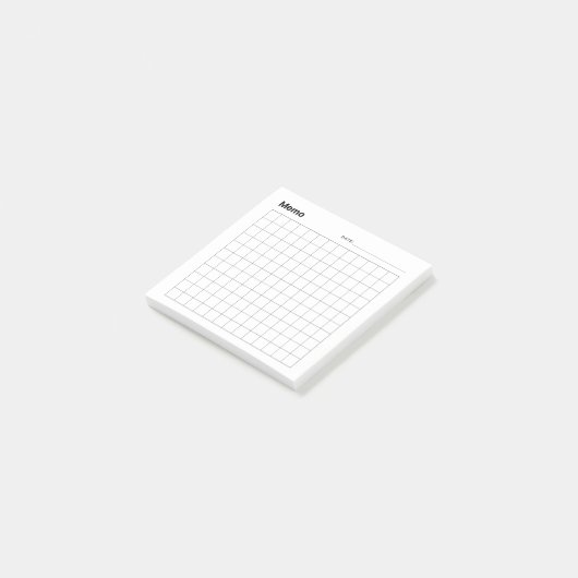 Minimaal eenvoudig memo-raster post-it® notes (Schuin)