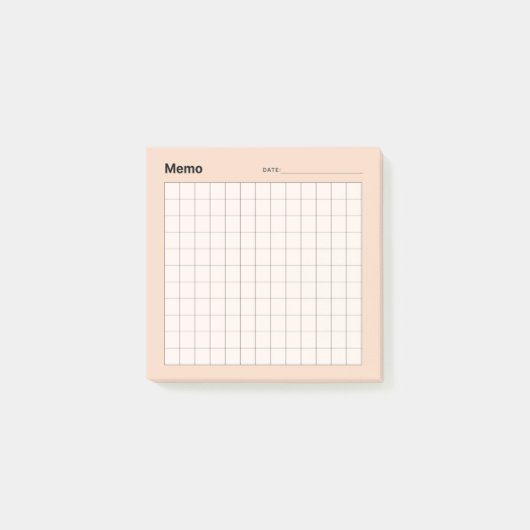 Minimaal eenvoudig memo-raster post-it® notes (Voorkant)