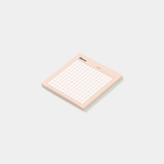 Minimaal eenvoudig memo-raster post-it® notes (Schuin)