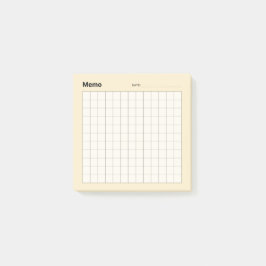 Minimaal eenvoudig memo-raster post-it® notes