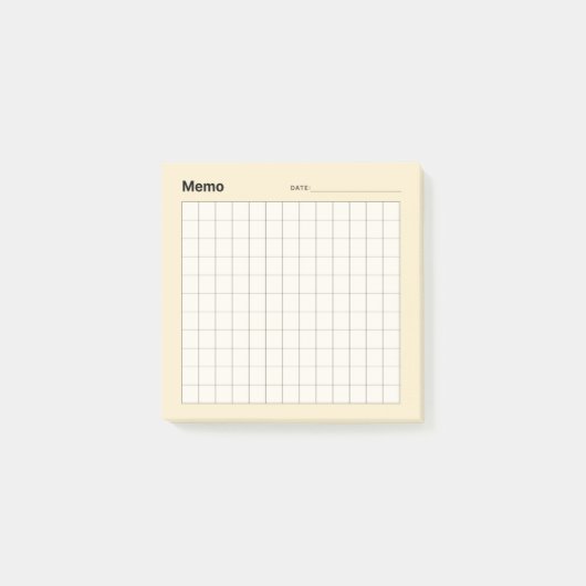 Minimaal eenvoudig memo-raster post-it® notes (Voorkant)