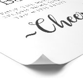 Minimaal eenvoudig Mimosa Bar bord Poster (Hoek)