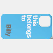 Minimaal eenvoudig modern blauw Case-Mate iPhone case (Achterkant (horizontaal))