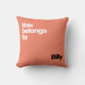 Minimaal eenvoudig modern blauw kussen (Voorkant)