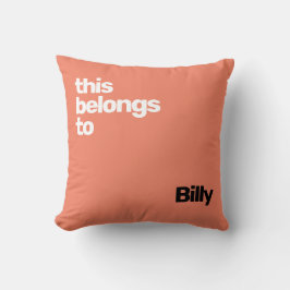 Minimaal eenvoudig modern blauw kussen