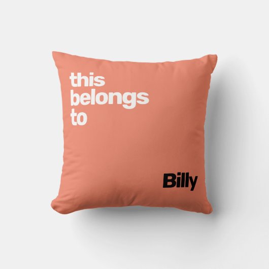 Minimaal eenvoudig modern blauw kussen (Voorkant)