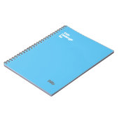 Minimaal eenvoudig modern blauw notitieboek (Linkerzijde)