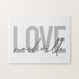 Minimaal, eenvoudig, modern design Love Nashville Legpuzzel