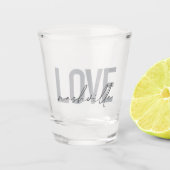 Minimaal, eenvoudig, modern design Love Nashville Shot Glas (Voorkant)