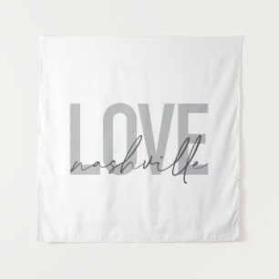 Minimaal, eenvoudig, modern design Love Nashville Wandkleed