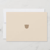 Minimaal eenvoudig modern klein beer 1ste verjaard kaart (Achterkant)