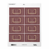 Minimaal eenvoudig modern, modern lijst met typogr etiket (Full Sheet)