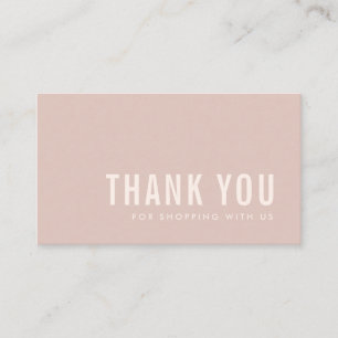 MINIMAAL EENVOUDIG PINK BLUSH DANK DAT JE LOGO HEB VISITEKAARTJE
