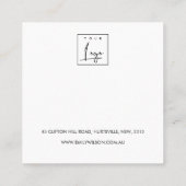 MINIMAAL EENVOUDIG PINK BLUSH EARRING STUD DISPLAY VIERKANTE VISITEKAARTJE (Achterkant)