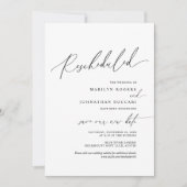 Minimaal Eenvoudig, trouwuitnodiging Uitgesteld Kaart (Voorkant)