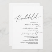 Minimaal Eenvoudig, uitnodiging voor heringedeelde (Voorkant / Achterkant)