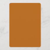 Minimaal eenvoudig verbrand Oranje-bruiloft menu (Achterkant)