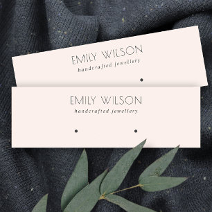 Minimaal eenvoudig, zacht, dubbelblind roze beelds mini visitekaartje