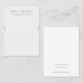 Minimaal eenvoudig zwart-wit Ketting Visitekaartje (Voorkant / Achterkant)