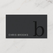 Minimaal eenvoudig zwart-wit monogram Initiaal