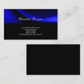 Minimaal eenvoudig zwart-witblauw Visitekaartje (Voorkant / Achterkant)