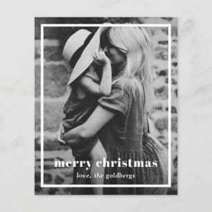 Minimaal Eenvoudige Foto Elegante Kerst Kaart