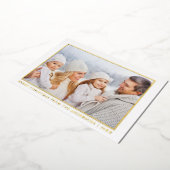 Minimaal Elegance Merry-kerstfoto Gold Folie Feestdagenkaart (Gedraaid)