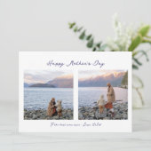 Minimaal Elegant 2 Foto Moederdag Groet Kaart (Staand voorkant)