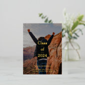 Minimaal Elegant Afstudeerder aankondiging (Staand Voorkant)