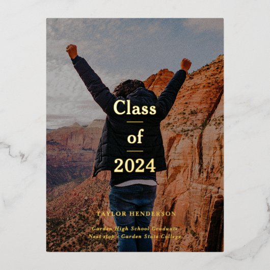 Minimaal Elegant Afstudeerder aankondiging (Voorkant)