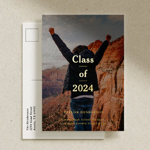 Minimaal Elegant Afstudeerder aankondiging