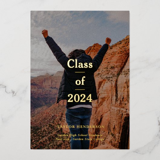 Minimaal Elegant Afstudeerder aankondiging (Voorkant)