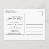 Minimaal Elegant Arch Lijst Fotocrème Aankondigingskaart (Achterkant)