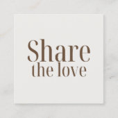 Minimaal Elegant Beige Pastel Salon Aanbevelingskaartje (Voorkant)