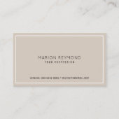 Minimaal Elegant bleek taupe Professional Visitekaartje (Voorkant)