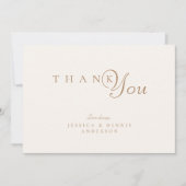 Minimaal Elegant Boho Typografie Script Trouwen Bedankkaart (Voorkant)