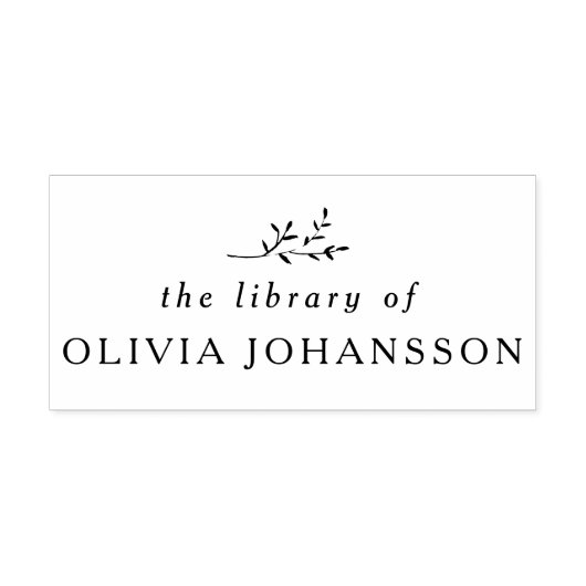 Minimaal Elegant Botanisch Uit De Bibliotheek Van Zelfinktende Stempel (Design)