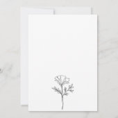 Minimaal Elegant Botanisch | Wildflower bruiloft Save The Date (Achterkant)