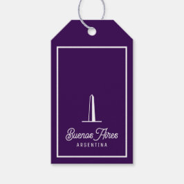 Minimaal, Elegant Buenos Aires, Argentinië Cadeaulabel