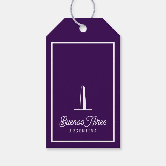 Minimaal, Elegant Buenos Aires, Argentinië Cadeaulabel (Voorkant)
