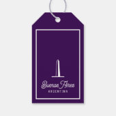 Minimaal, Elegant Buenos Aires, Argentinië Cadeaulabel (Achterkant)