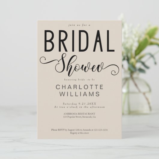 Minimaal Elegant Calligrafie Script Vrijgezellenfe Kaart (Staand voorkant)